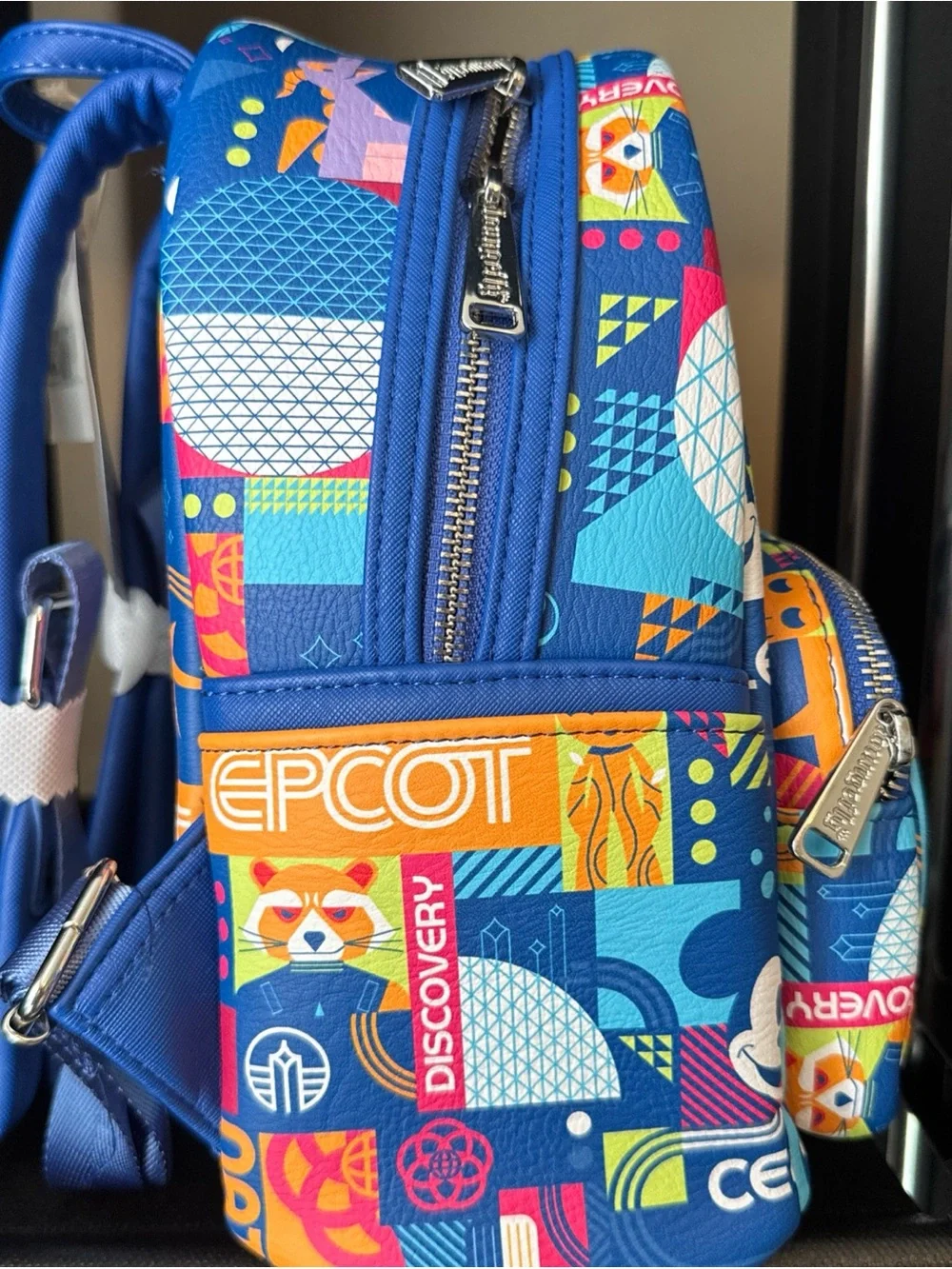 Disney Parks Epcot Characters  AOP Loungefly Backpack Bag NWT Nemo Squirt Rocket